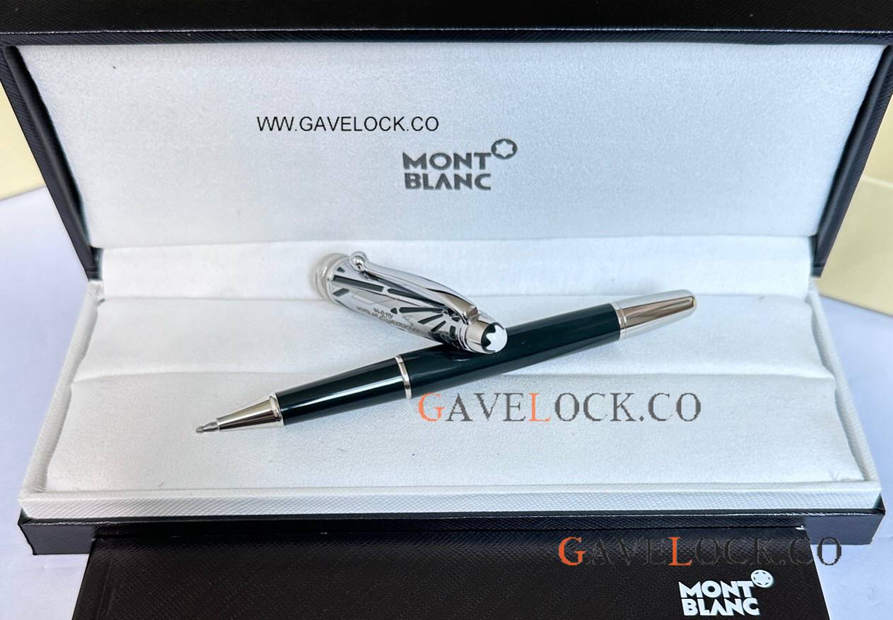 New Clone Mont blanc 100 Meisterstück Roller Ball Silver-Green